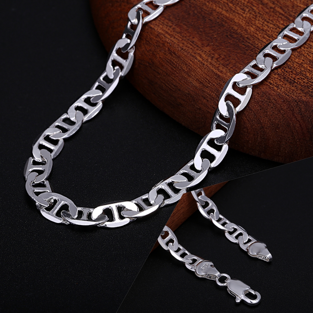 Luxury designer 925 Sterling S - مراجعة Men Accessories Chain And Bracelet وسعره
