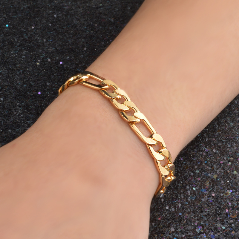 925 sterling Silver 18K gold C - مراجعة Men Accessories Chain And Bracelet وسعره