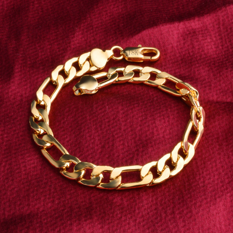 925 sterling Silver 18K gold C - مراجعة Men Accessories Chain And Bracelet وسعره