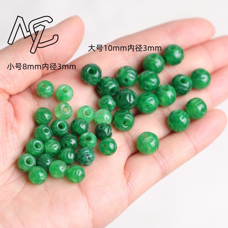 10pc Natural A Green Jade Mone - مراجعة Men Accessories Jewellery وسعره