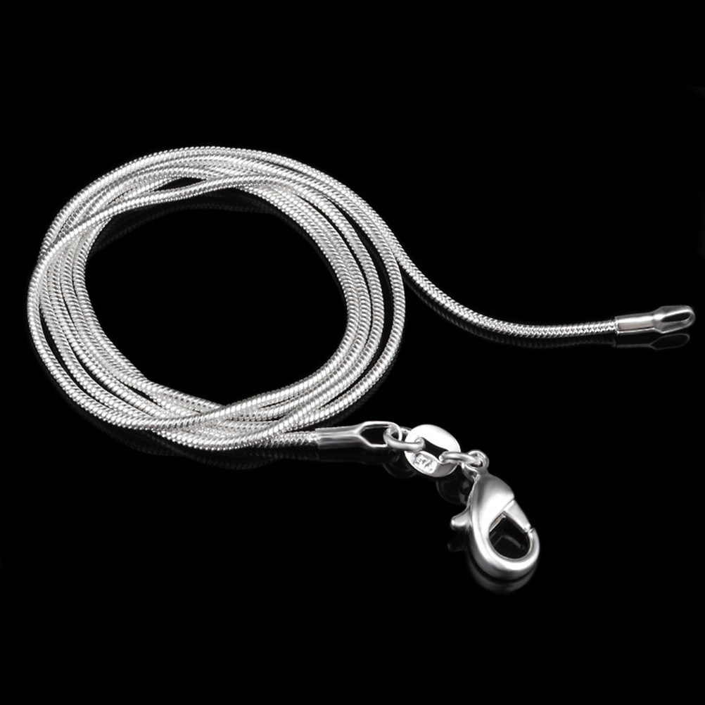 Silver Plated Snake Chain Neck - مراجعة Men Accessories Silver وسعره