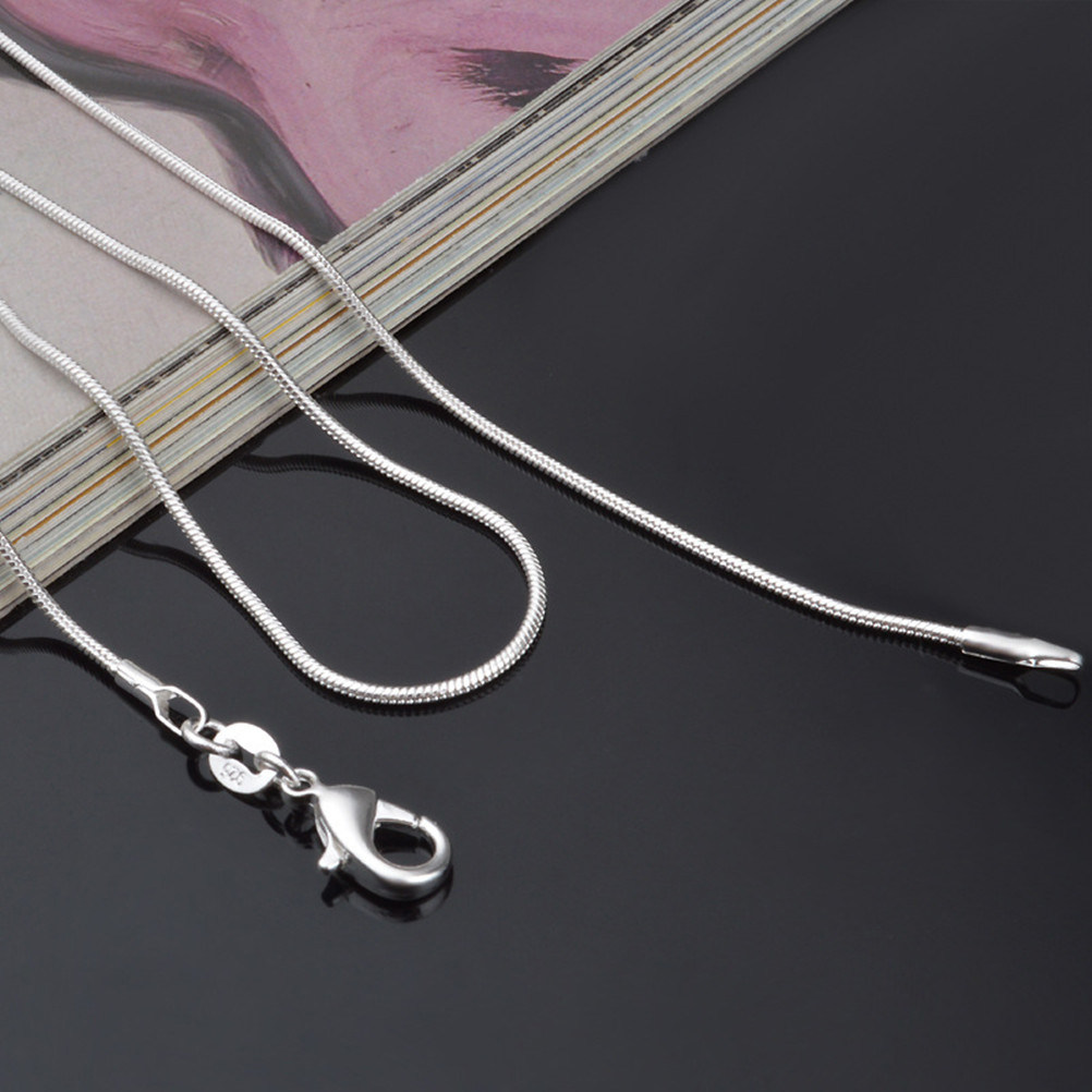 Silver Plated Snake Chain Neck - مراجعة Men Accessories Silver وسعره