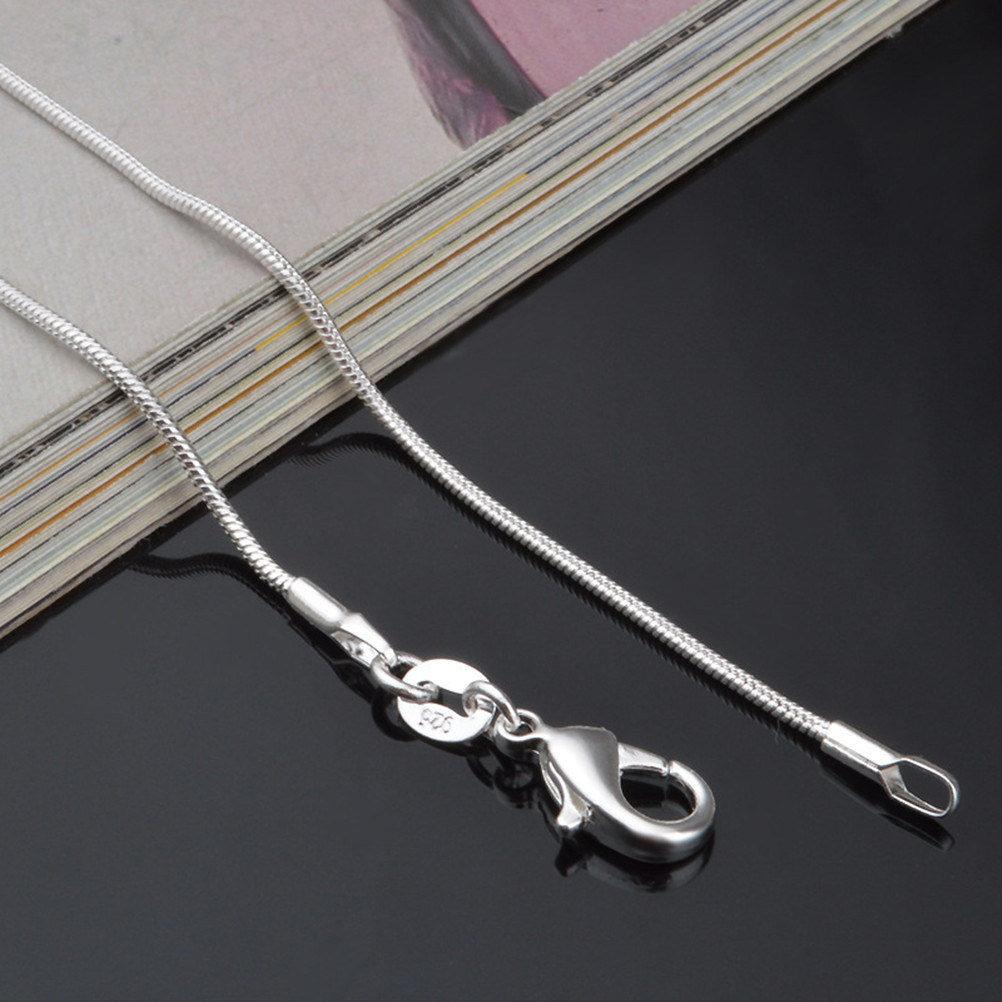 Silver Plated Snake Chain Neck - مراجعة Men Accessories Silver وسعره